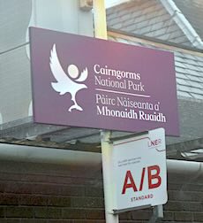 Aviemore station sign