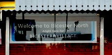 Bicester North station sign