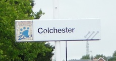 Colchester station sign