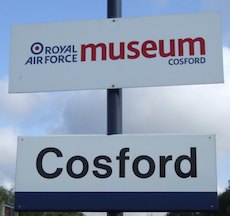 Cosford station sign