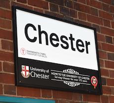 Chester station sign