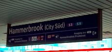 Hammerbrook station sign