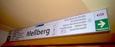 Meßberg station sign