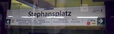 Stephansplatz station sign
