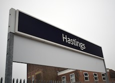 Hastings station sign