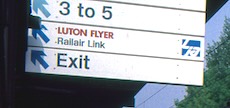 Luton station sign