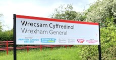 Wrexham General station sign
